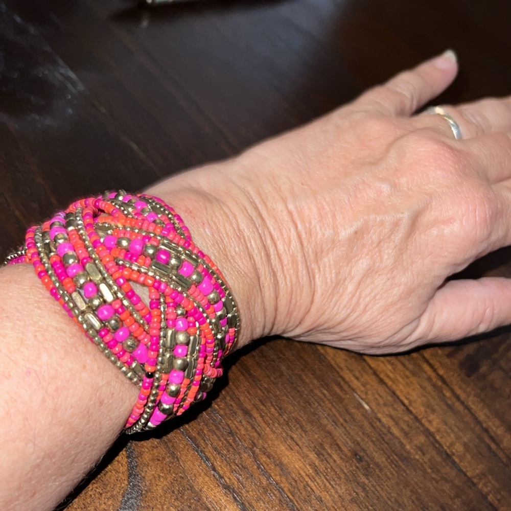 Sharp Fun Colorful Statement Bracelet! Chicos Nwot - image 2